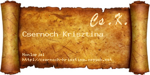 Csernoch Krisztina névjegykártya