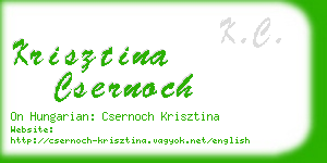 krisztina csernoch business card